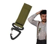 Moschettone per chiavi - Moschettone con fibbia, moschettone di bloccaggio, clip per portachiavi, moschettone a sgancio rapido, chiusura per cintura per forze dell'ordine, cinturino in nylon per la