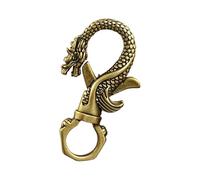 Moschettone Portachiavi Girevole in Ottone Dragoni Oro 1 Pz