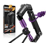 Moschettone Portachiavi Multitool Moschettoni Attrezzo Multifunzione con Apribottiglie Righello Sega Cacciavite per Campeggio, Arrampicata, Regalo Uomo