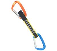 Moschettone Quickdraw da 11 in / 28 cm, 22 kN, in lega di alluminio forgiato a caldo con resistente nastro in poliestere per alpinismo e arrampicata su roccia, arancione e blu