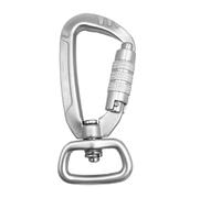 Moschettone resistente - Gancio a molla a vite con bloccaggio a vite da 25 kN, 5620 libbre in lega di alluminio per arrampicata ovale per la discesa amache Rigging Salvataggio Equipaggiamento