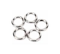 Moschettone rotondo resistente clip per portachiavi, borse e accessori argento