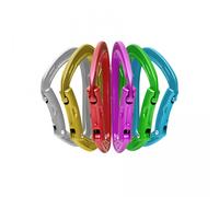 Moschettone Sportivo Mission Sixpack II Alluminio Leggero Leva Curva 6 Pezzi Colori Assortiti EN 12275