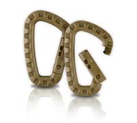Moschettone tattico in plastica ABS (confezione da 2) • Moschettone in materiale ad anello a D da 8,3 cm • Robusto gancio per accessori per sistemi Molle, zaini e cinture, moschettone per attrezzature