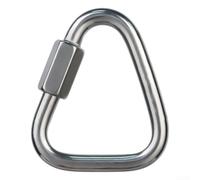 Moschettone triangolare in acciaio inossidabile con chiusura a moschettone per arrampicata e salvataggio, connettore di sicurezza resistente con cancello automatico, opzioni da 6 mm, 8 mm, 10 mm, per