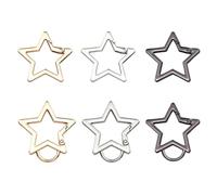 Moschettoni A Forma Di Stella Da 6 Pezzi, Fibbia In Metallo, Fibbia Appesa Decorativa, Moschettone Resistente, Portachiavi Creativo, Fibbia Appesa Allo Zaino