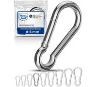 Moschettoni acciaio inox A4 V4A senza inserto - resistenti acqua salata - uso un