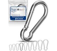 Moschettoni acciaio inox A4 V4A senza inserto - resistenti acqua salata - uso universale