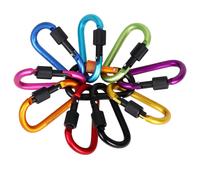 MOSCHETTONI ALLUMINIO 10 PEZZI COLORS ASSORTITI D RING ARRAMPICATA CARABINER ESC