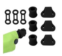 Moschettoni Da Arrampicata Con Anelli Di Blocco Per Corde - Silicone Robusto Per Sicurezza - Fermacavi Nero Per Fissaggio Cordame,Per Esplorazione Cave Fitness Salvataggio Arrampicata E Alpinismo