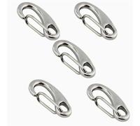 Moschettoni, ganci pesanti, 1/2/5 pezzi piuma a forma di uovo in acciaio inox 316 cintura multifunzione da escursionismo e campeggio con gancio a sgancio rapido (50 mm(5 pz))