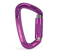 Moschettoni, ganci robusti, cancello di bloccaggio per esterni 24KN Twist Lock, chiusura automatica ad anello a D, fibbia per arrampicata, discesa, canyoning, amaca, clip di bloccaggio (Pansy)