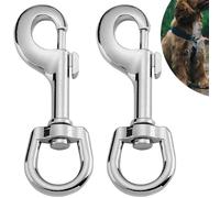 Moschettoni Stabili con Snodo Girevole - 2 Pezzi in Acciaio Inox, Ideali per Portachiavi, Guinzagli per Cani, Borse e Altro