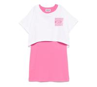 Moschino abito manica corta bianco rosa 5a