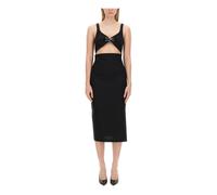 Moschino - Abito Midi con Gancio Decorativo - - Dresses - Donna - Nero - S