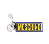 Moschino, ,Accessories ,Uomo ,Blu ,ONE SIZE Portachiavi Logo Contrasto Blu/Giallo Gomma