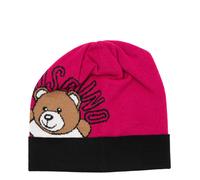 Moschino berretto donna teddy bear 65336M2799009 rosa Fuchsia lana cuffia