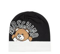 Moschino berretto donna teddy bear 65336M2799016 nero Black - White lana cuffia