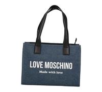Love Moschino Blue Cotton Handbag