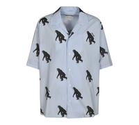 Moschino - Camicia con stampa grafica - - Shirts - Uomo - Blu - M