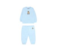 Moschino completo neonato felpa e pantalone celeste 12/18m