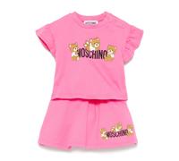 Moschino completo T-shirt e gonna con stampa orsetti Toy fucsia 2A