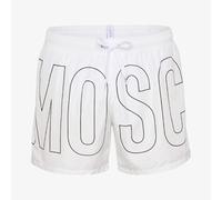 Moschino Costume Uomo Swim V3A4224 Pantaloncino Boxer Mare con Lettering (IT, Testo, M, Regular, Regular, Bianco)