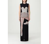MOSCHINO COUTURE Abito lungo stampa ballerina 40 Nero