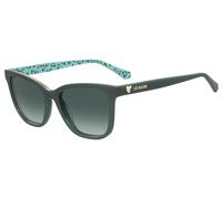 Moschino Donna MOL078/S 6HO/9K Occhiali da sole Acetato Verde Verde Squadrata Normale Sfumato