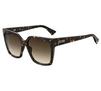 Moschino Donna MOS079/S 086/HA Occhiali da sole Acetato Havana Marrone Squadrata Sfumato
