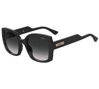 Moschino Donna MOS124/S 807/9O Occhiali da sole Acetato Nero Grigio Squadrata Sfumato