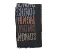 Moschino - Fringed Trim Maxi Logo Stola - - Accessories - Donna - Nero - ONE SIZE