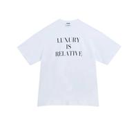 Moschino - Luxury Is Relative Oversized T-Shirt - - Tops - Uomo - Bianco - M