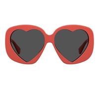 Moschino Mos152/s Occhiali Da Sole Donna Rosso Squadrato Grigio 61mm