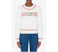 Moschino Organic Cotton Sweatshirt With Crochet Details White Taglia: 46 | Maglioni a maglia Outlet | Donna | Bianco