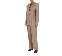 Moschino Peace Jacquard Wool Jacket Beige Taglia: 46 | Outlet | Donna | Marrone