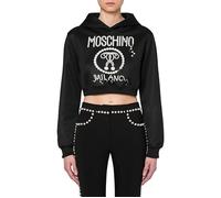 Moschino Pearls Double Question Mark Technical Sweatshirt Black Taglia: 46 | Felpe con cappuccio Outlet | Donna | Nero
