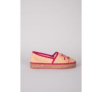 Moschino Raffia Espadrilles With Embroidery Beige Taglia: 38 | Mocassini Outlet | Donna | Marrone