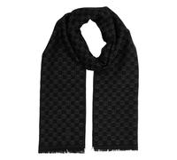 MOSCHINO sciarpa lana Double question mark uomo black