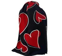 Moschino Sciarpa nera con cuori rossi