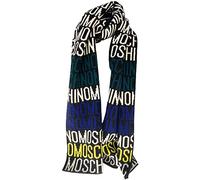 Moschino Sciarpa uomo logata nera multicolor