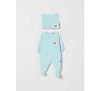 MOSCHINO Set 2 pezzi da neonato in cotone e lana con colletto Peter Pan 1M Azzurro