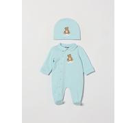MOSCHINO Set da 2 pezzi da bambino in cotone con collo Peter Pan 3M Azzurro