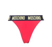 Moschino Swim Slip Bikini Con Banda Logo Rosso Donna