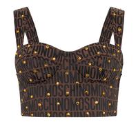 Moschino - Top Corto con Spalline Larghe - - Tops - Donna - Marrone - M