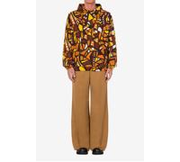 Moschino Wood Print Nylon Anorak Brown Taglia: 50 | Trench Outlet | Uomo | Marrone