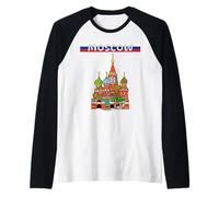 Moscow City Landmark con iconica architettura Russa Arte Maglia con Maniche Raglan
