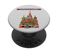 Moscow City Landmark con iconica architettura russa arte PopSockets PopGrip Adesivo