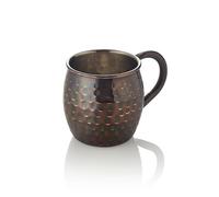 Moscow Mule Set 0,45 l, Ø 8,5 cm, altezza 10 cm, anticato, martellato, set da 2 pezzi, acciaio al nichel cromato, rivestimento PVD