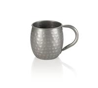 Moscow Mule Set 0,45 l, Ø 8,5 cm, altezza 10 cm, vintage, martellato, set da 2 pezzi, acciaio al cromo nichelato, rivestimento PVD